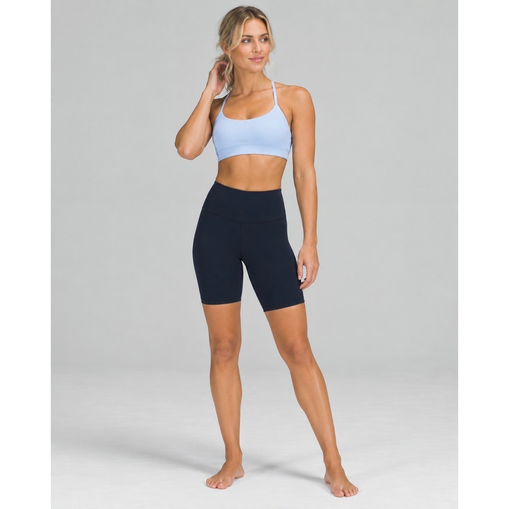 Lululemon Align 8" High-Rise Biker Short Navy Blue Womens Size 6 LW7BT4S